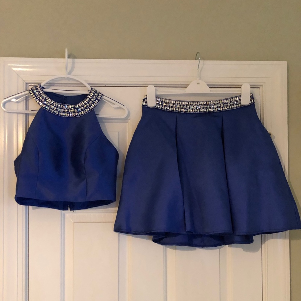 Semi formal two piece short dress